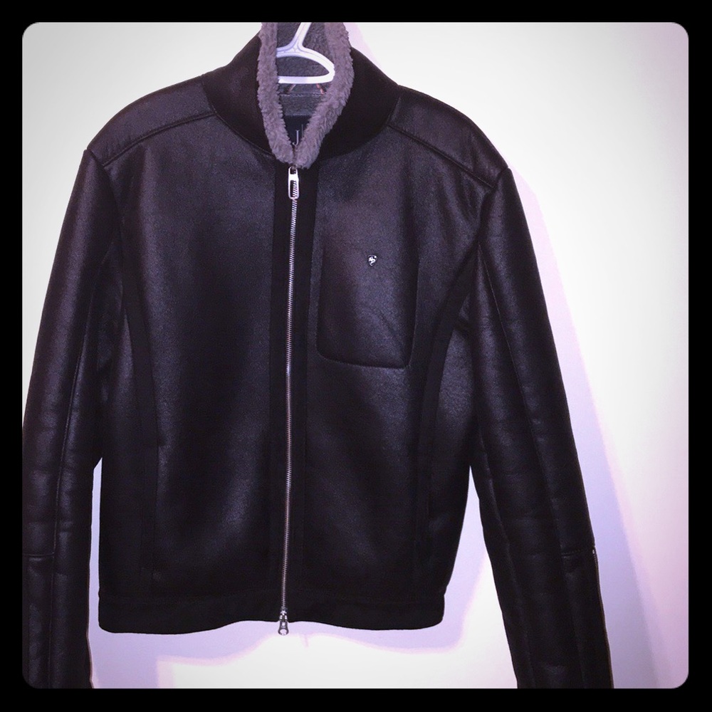 Armani jeans Shearling bomber jacket